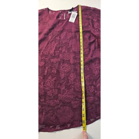 NWT Torrid Abbey Chiffon Clip Floral Red 3 3X 22 - 24 Sheer coquette whimsigoth - Picture 8 of 9